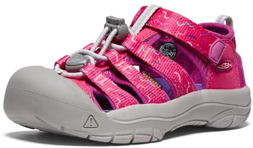 KEEN Unisex-Child Newport H2 Closed Toe Water Sandals, Azalea/Festival Fuchsia, 8 Little Kid