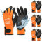 toolant 100% Wasserdichte Arbeitshandschuhe für Herren und Damen, 3 Paare, Arbeitshandschuhe Winter für kaltes Wetter, Touchscreen, Warme Thermohandschuhe, Orange, L