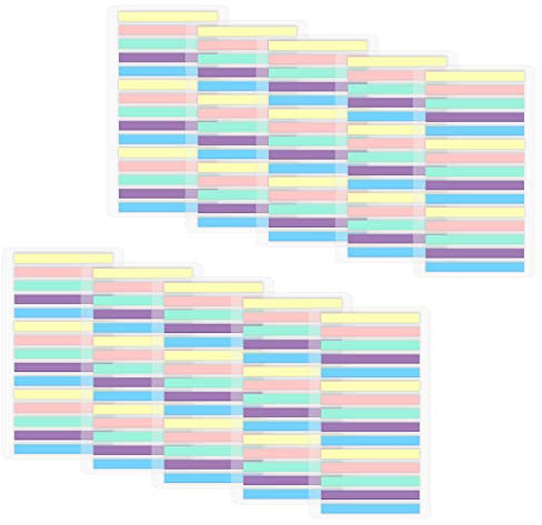 LELE LIFE 3000 Stück Ultra Slim Sticky Tabs zum Hervorheben, winzige Text-Textmarker-Streifen, farbige Seitenmarker, Seitenflaggen, transparente Haftindex-Registerkarten, Anmerkungen, Macaron
