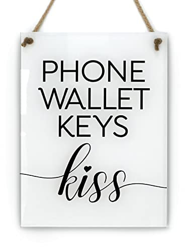 Reilly Originals Phone Wallet Keys Kiss | Elegant Premium Acrylic | Includes Rope | 200mm x 150mm