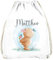 SpecialMe® Kinder Turnbeutel mit Name Tiermotive Bär, Hase, Fuchs personalisierte Geschenke Mädchen Jungen Bär weiß Unisize