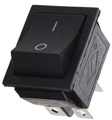 Orton Wippschalter, 28 x 21 mm, AC 250 V, 16 A, 4-polig, I/O, 2 Positionen, DPST