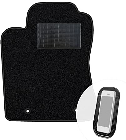 moto-MOLTICO Fahrer Fußmatte - Auto Velours | ahrerseite Autoteppiche Schwarz Fahrermatte 1-teilig passend für Toyota Avensis II 2002-2008