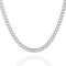QUADRI - Elegante Silber Kette Herren 925 aus Panzerkette - Breite 7mm - für Männer und Frauen aus 925er Echtsilber - Länge 45 cm - Silberkette Herren anlaufgeschützt - Made in Italy