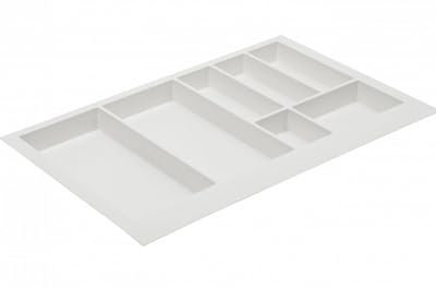Gedotec Plastic drawer organiser, 1 piece premium insert in anthracite, Axispace, drawers with body width 900 mm, drawer organiser system, cutlery insert can be shortened