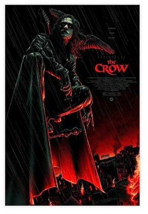MAHWER Filmposter The Crow auf Leinwand, Schlafzimmer, Dekoration, Sport, Landschaft, Büro, Raumdekoration, Geschenk, ungerahmt, 20 x 30 cm