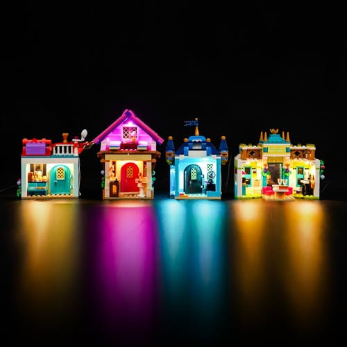 LocoLee Licht Kompatibel mit Lego Prinzessinnen Abenteuermarkt, Nur Lichter Set - Kein Modell, Licht BeleuchtungSet Compatible with Lego 43246 Disney Princess Market Adventure