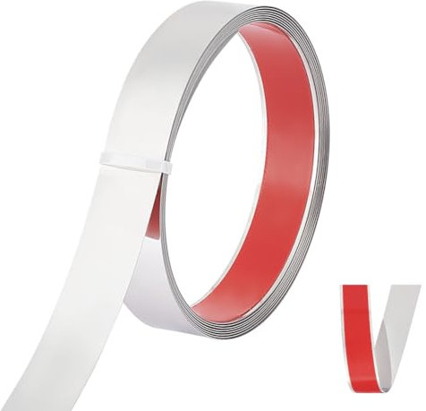 UNICRAFTALE 4 m Wandleiste Edelstahl Selbstklebend Flexibel Zierleiste Metallleiste Wandleiste Deckenleiste Abziehen Und Aufkleben Zierleiste Für Wand Spiegel Möbel Türen 30 mm Breit