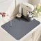 PUWOWYE Alfombrilla Escurreplatos, 60*40 cm Súper Absorbente Alfombra Escurreplatos, Alfombrilla Fregadero Cocina para Cocina, Cafetera, Fregadero y Baño, Gris Oscuro