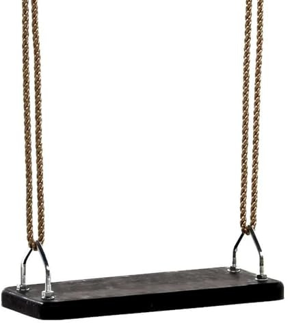 Schaukelsitz B44,8 x H2,6 x T17,8 cm mit Verstellbarer Seilaufhängung Kinderschaukel zum Aufhängen Outdoor und Indoor Brettschaukel für Kinder vom 3. bis 15. Jahre – belastbar bis 70 kg
