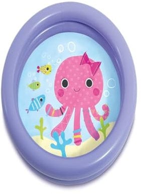 SDMAX 2 Ring Paddling Pool, Small Baby Water Pool, Swimming Pool for Kids, Inflatable Toy, Round Shape, Outdoor Garden Fun Toy, Compact Design, 24 X 6 (Purple)