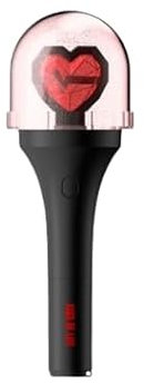 Genie Music K-Pop Merchandise - Light Stick - Schwarz - 1x1x4 inches - K-Pop Song - Licht - Wandmontage, eigenständig - Geburtstag - Herz - Modern - Fanartikel für Konzerte