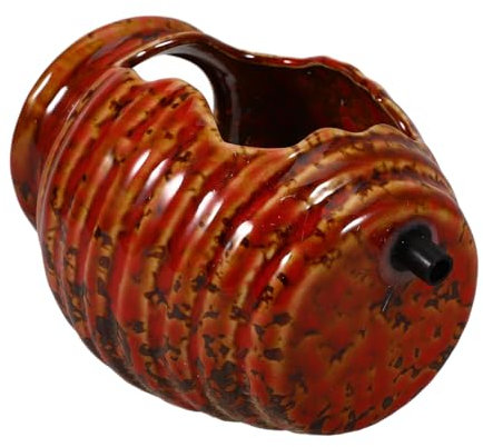 OFFSCH Vintage Keramikkrug Kleiner Zirkulierendes Wassergefäß Dekorativer Wasserfall Innenhof Springbrunnen Keramikgefäß Für Wohnraum Entspannender Wasserspender