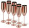 Oak & Steel - 8 Edelstahl Champagnergläser mit Geschenkbox 285ml - Roségold - Elegant, Massiv & Unzerbrechlich - Outdoor Partys, Picknick, Strand & Pool