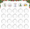 6CM Bolas de Navidad Transparentes, dellyy 20 Pcs Bola Navidad Transparente Rellenable, Plastico Bola Rellenable de Navidad, DIY Bola Decorativa de Plástico con 50 Metros de Cuerda Decorativa
