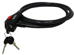 Stahlex 531-180cm Candado para bicicleta con llave | Cable de acero de 12 mm de grosor con revestimiento de PVC | Robusto, flexible y duradero | Incluye 2 llaves | para bicicleta eléctrica y scooter