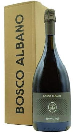 Magnum 1,5 litri di Prosecco DOC Millesimato Extra Dry 2023 Bosco Albano con astuccio