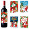 Christmas Wine Bottle Labels,24Pcs Self-Adhesive Personalised Wine Bottle Labels Stickers,Merry Christmas Wine Bottle Stickers for Xmas New Year Party Supplies Decorations (Colorful A)