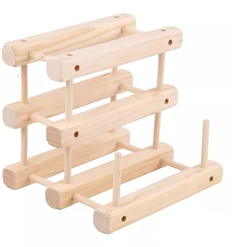 Massivholz-Rotweinregal, Ornamente, kreatives Weinregal, Heim-Weinflaschenregal, einfaches Präsentationsregal, Wohnzimmer-Weinregal, Weinflaschen-Ausstellungsregal (Farbe: A, Größe: 7 Stöcke für 4 Bo