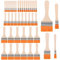 TNEDFOD 40 Piezas Brochas Planas, Pinceles de Nylon, Madera Cepillo de Pintura Set, Cuatro Tamaños con Mango de Madera para Pinceles Pinturas Arte Pintura Suministros Barnices Pintura
