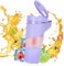 Portable Juicer, Blender Bottle 460ml Portable Blender for Smoothies with 6 Blades for Gym,Travel,Kitchen (Purple)