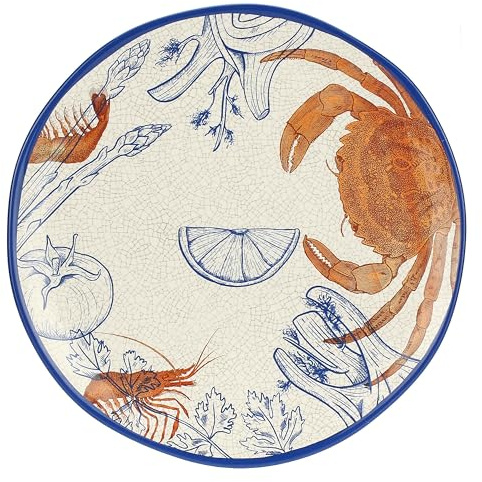 Rose & TULIPANI Milano Ocean Life Plateau Rond 42 cm, mélamine