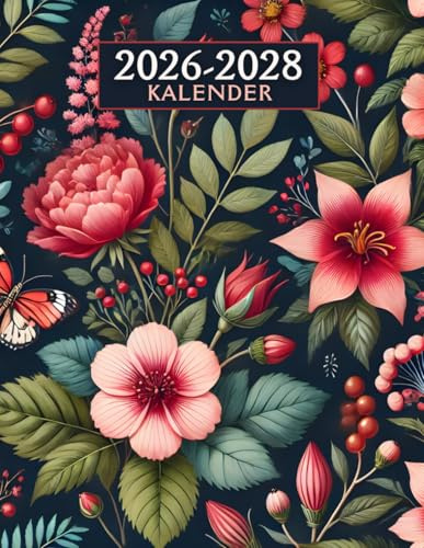 3-Jahres-Kalender 2026-2028: Monatsplaner für eine übersichtliche und detaillierte Organisation