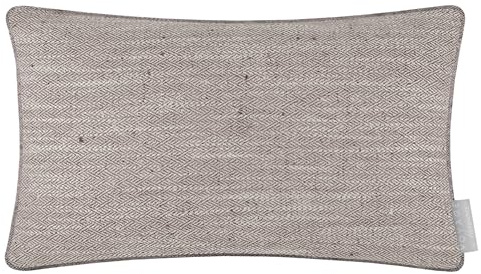 Voyage Maison Jedburgh Feather Filled Cushion – Herringbone Textured Woven Artisan Country Décor (Nut - 30x50cm)