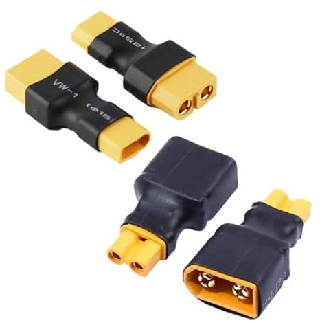 FackLOxc Lot de 4 adaptateurs XT60 vers XT30 pour chargeur de batterie NiMH de voiture