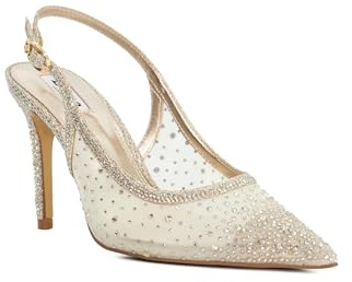Dune London Ladies Compassionate Sling Back Hotfix Courts Size UK 5 Slingbacks Gold