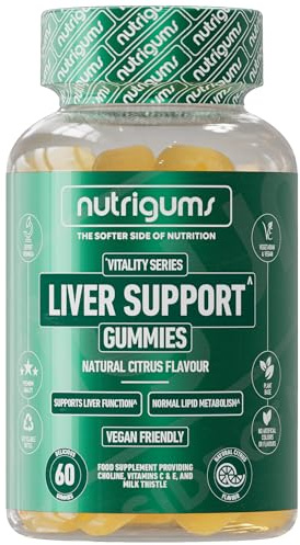 Liver Support Gummies | Choline & Milk Thistle | 60 Vegan Gummies | With Vitamins C & E | Citrus Flavour | Supports Liver Function
