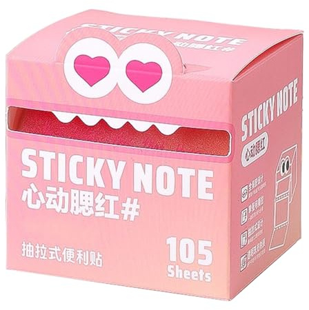 Notes autocollantes – Rouleau de blocs-notes adhésifs, feuilles de rappel colorées, transparente inscriptible, facile à utiliser pour les faits saillants, accessoires de papeterie pour le lieu