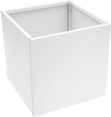 Madelynn Pot de fleurs carré - 60 x 60 x 60 cm - Avec gants - Grandes dimensions - En acier - Pour jardins, entrées, terrasses, patios