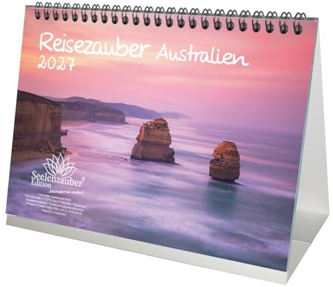 Reisezauber Australien DIN A5 Tischkalender für 2027 Urlaub Canberra Sydney Koala- Seelenzauber