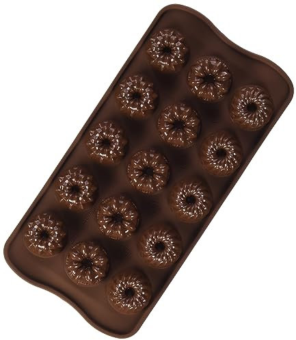 silikomart | SCG19 Silikonform für FANTASIA Pralinen, antihaftbeschichtet, 15 Pralinen, Fantasia Thema, 1er Pack Form für Süßigkeiten, Easy Choc, Ø 28 h 15 mm, Made in Italy