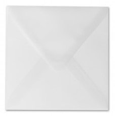 50 Quadratische Briefumschläge 15,5 x 15,5 cm 155 x 155 mm Transparente/Weiß Verschluss: feuchtklebend Grammatur: 90 g/m²