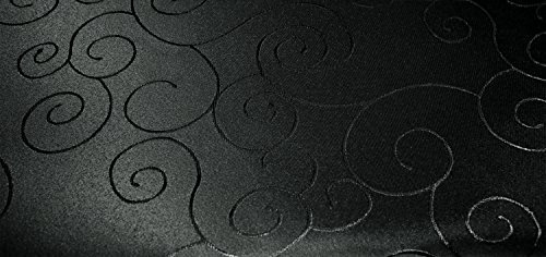 Unbekannt Tischdecke oval 160x300 cm Struktur damast Circle bügelfrei fleckenabweisend #1317 (schwarz)