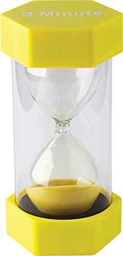 Teacher Created Resources 3 Minute Sand Timer-Large, Plastic, Yellow