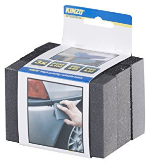 KINZO 871125279750 Schleifklotz-Set, Schwarz