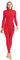 speerise Einteiler für Erwachsene, hoher Halsausschnitt, Reißverschluss, Ganzkörperanzug, Bodycon, Jumpsuit für Damen, Rot/Ausflug, einfarbig (Getaway Solids), Medium