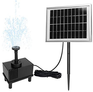 Aufun 2W Fontana Solare da Giardino, Pompa Solare per Fontana, da Esterno Kit Pompa per Fontana Solare per Laghetto, Piscina, Acquario, Vaso dei Pesci e Bagno per Uccelli