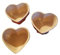 Valentines heart shaped dip bowls 3pk - pink - ramekin - dipping - treat plates -