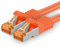 Cat7 Cable de Red Ethernet LAN - 20m - Naranja - 1 Pieza Cat 7 Sftp Pimf Lszh - 10 GB s RJ45 Connectores Cat6a compatible con Cat5 Cat6 Cat.7 Cat8