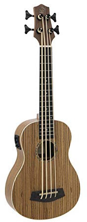DIMAVERY UK-700 Bass-Ukulele. Zebra mit Tonabnehmer