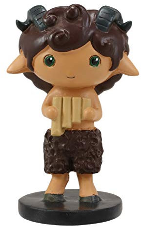 Ebros Greekies Collection Griechische Mythologie-Pfanne mit Flöten-Statue, 9,5 cm groß, Gott der wilden Musik-Schäferhunde und Begleiter der Nymphen, Sammelfigur