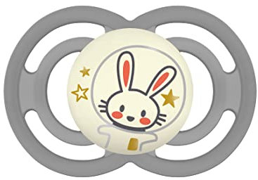 MAM Perfect Night Ciuccio Luminoso in Silicone Skinsoft con Custodia Porta Succhietto, 16+ Mesi, Neutro