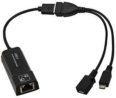 Adaptador Ethernet USB Adaptador de red Ethernet de 100 Mbps con alimentación USB y adaptador de cable OTG KANGPING para Streaming Sticks (2.a generación)