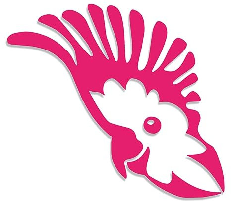 Decus Shop Papagei Kakadu XXL 0325 (rosa) // Sticker OEM JDM Style Aufkleber