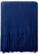 NTBAY Acrylic Knitted Throw Blanket, Lightweight and Soft Cozy Decorative Woven Blanket with 18 cm Tassels for Travel, Couch, Bed, Sofa, 130x170 cm, Royal Blue Striped