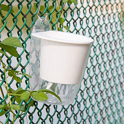 HEELPPO Jardiniere Suspendue Balcon Pot De Fleur a Accrocher Intérieur Plante Suspendue Titulaire des Pots de Fleurs en Plastique Pot de Plante Suspendue b,L